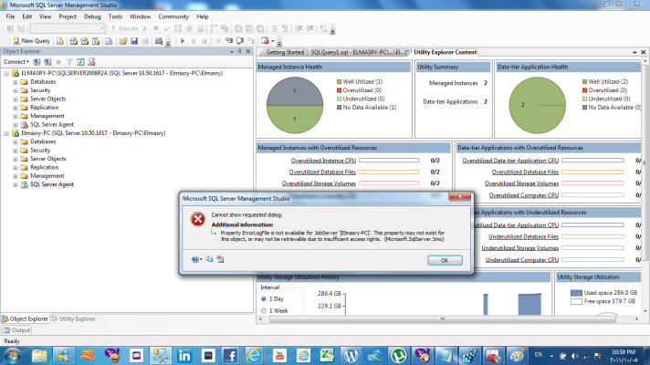 Property ErrorLogFile is not available for JobServer – DB Cloud TECH