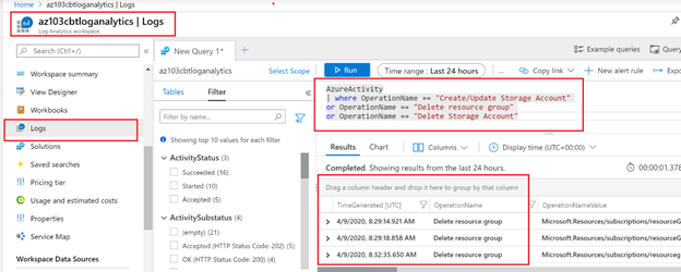 Azure Storage Account and Log Analytics – DB Cloud TECH
