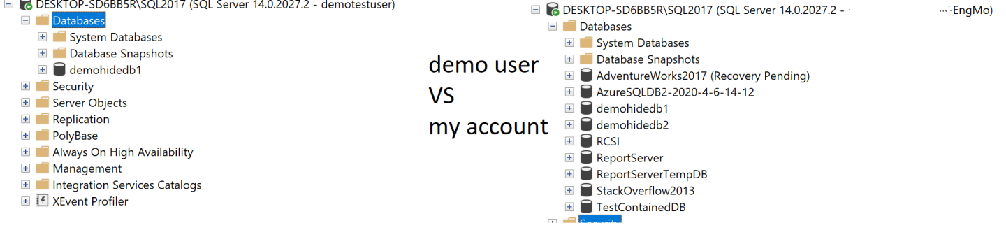 How to hide SQL databases from users using SSMS – DB Cloud TECH
